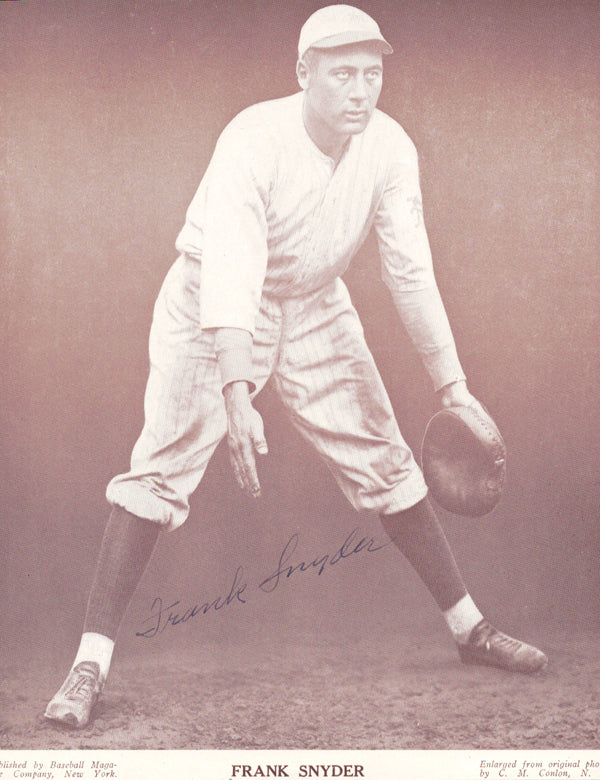 Frank Snyder Autographed M114 Baseball Magazine Page Photo PSA/DNA #Y05488