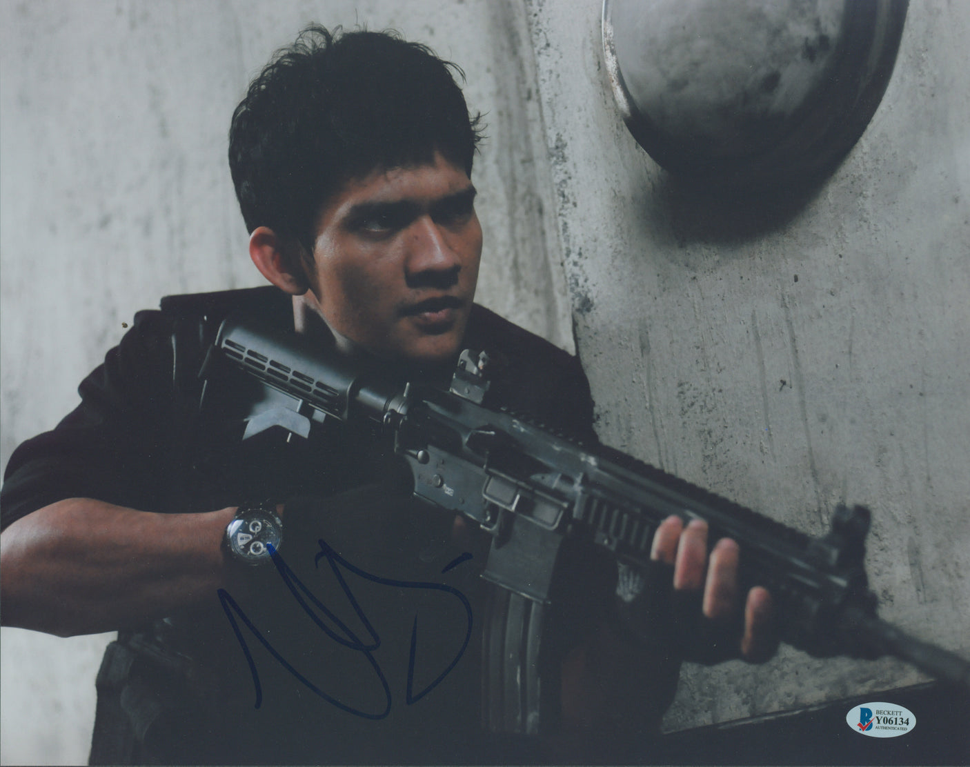 Iko Uwais Mile 22 Authentic Signed 11x14 Photo Autographed BAS #Y06134