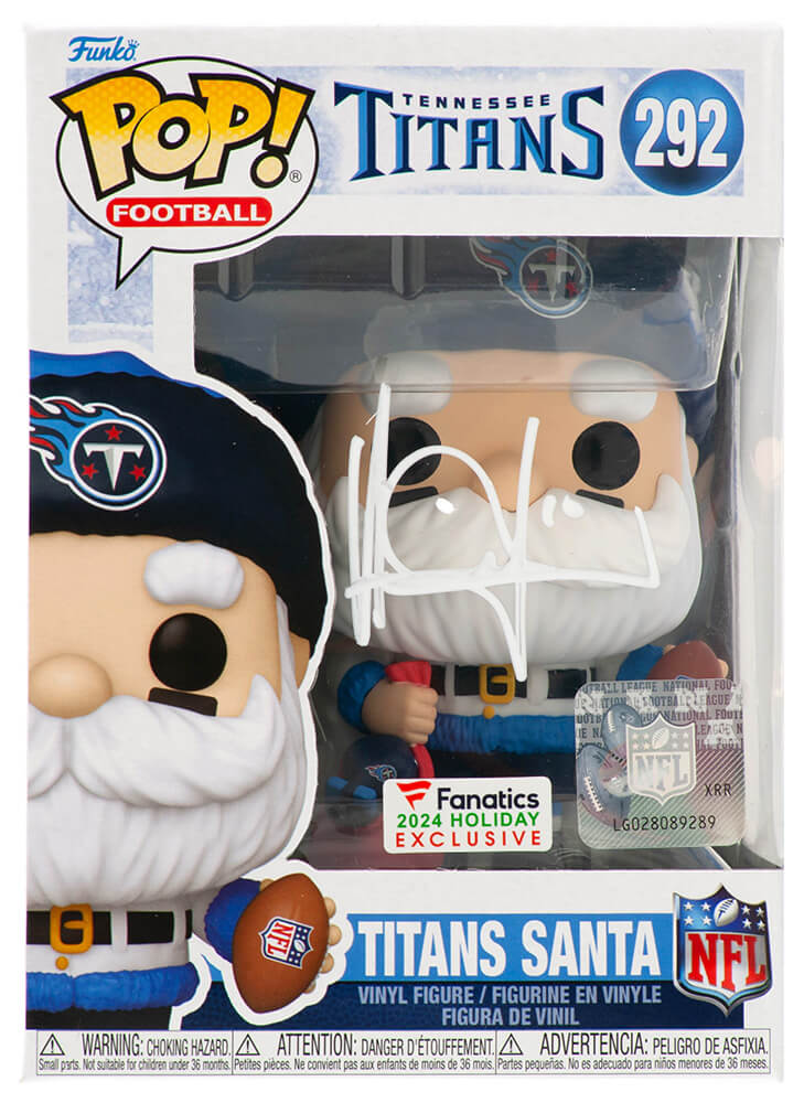 Vince Young Signed Tennessee Titans SANTA Funko Pop Doll #292