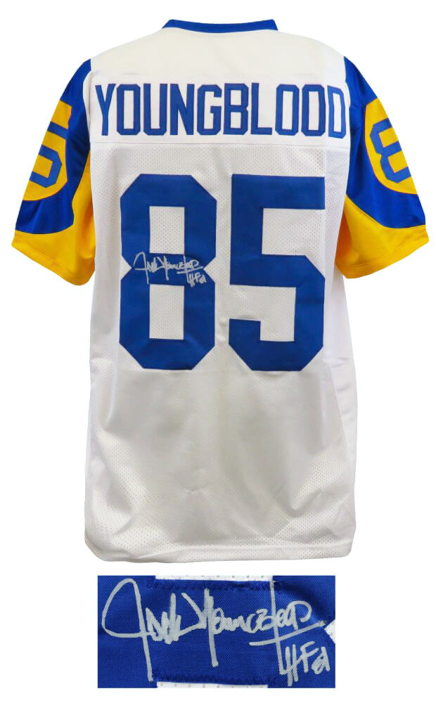 Jack Youngblood Signed White Throwback Custom Football Jersey w/HF'01