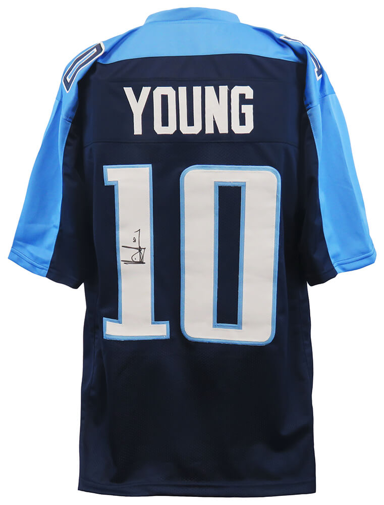 Vince Young Signed Blue Custom Football Jersey