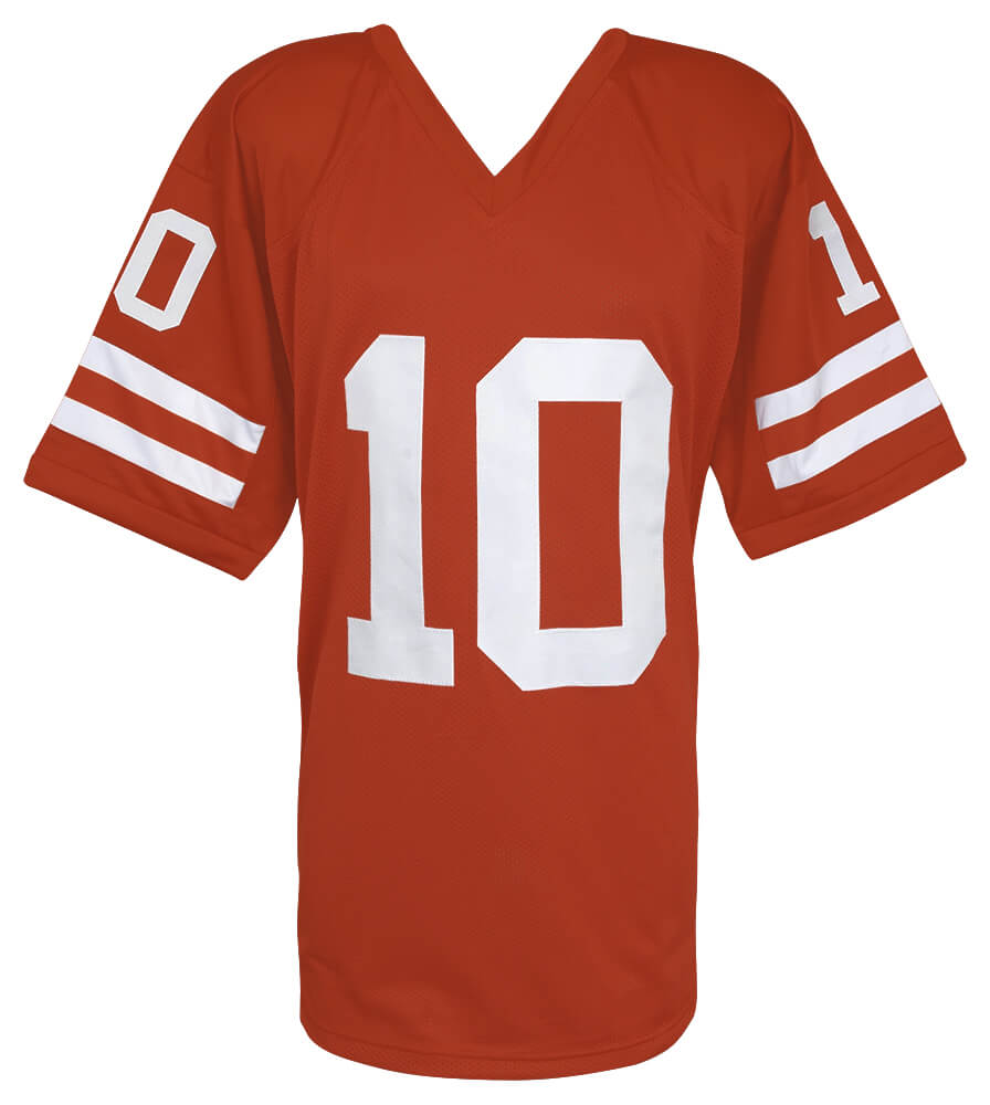 Vince Young Signed Brown Custom Football Jersey w/05 Nat'l Champs