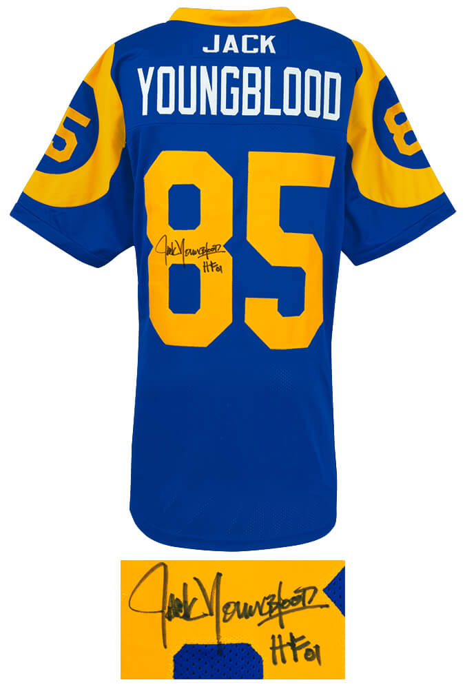 Jack Youngblood Signed Blue Throwback Custom Football Jersey w/HF'01