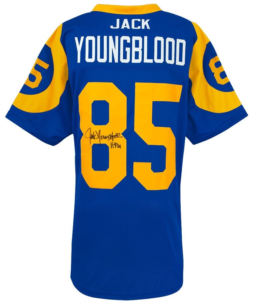 Jack Youngblood Signed Blue Throwback Custom Football Jersey w/HF'01