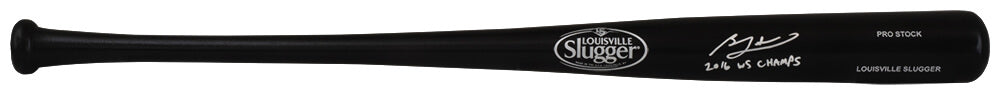 Ben Zobrist Signed Louisville Slugger Black Baseball Bat w/2016 WS MVP