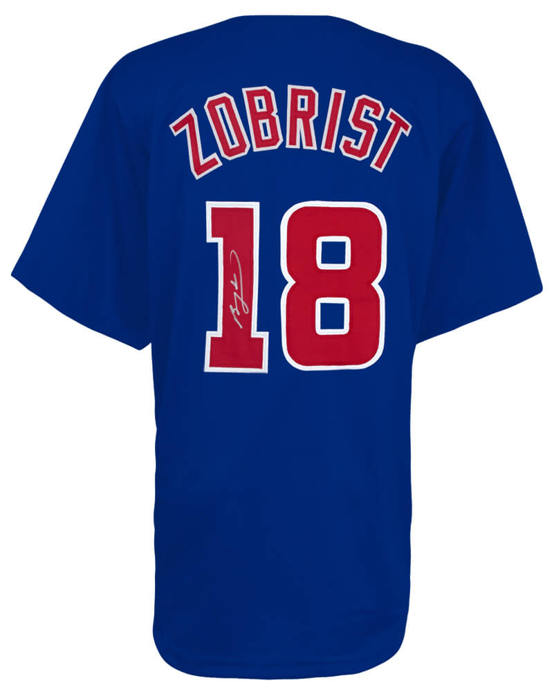 Ben Zobrist Signed Blue Custom Baseball Jersey
