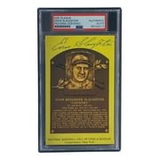 Enos Slaughter Signed 4x6 St Louis Cardinals HOF Plaque Card PSA/DNA 850262826 - Sports Integrity