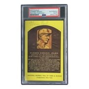 Warren Spahn Signed 4x6 Milwaukee Braves Hall Of Fame Plaque Card PSA/DNA 85027799 - Sports Integrity