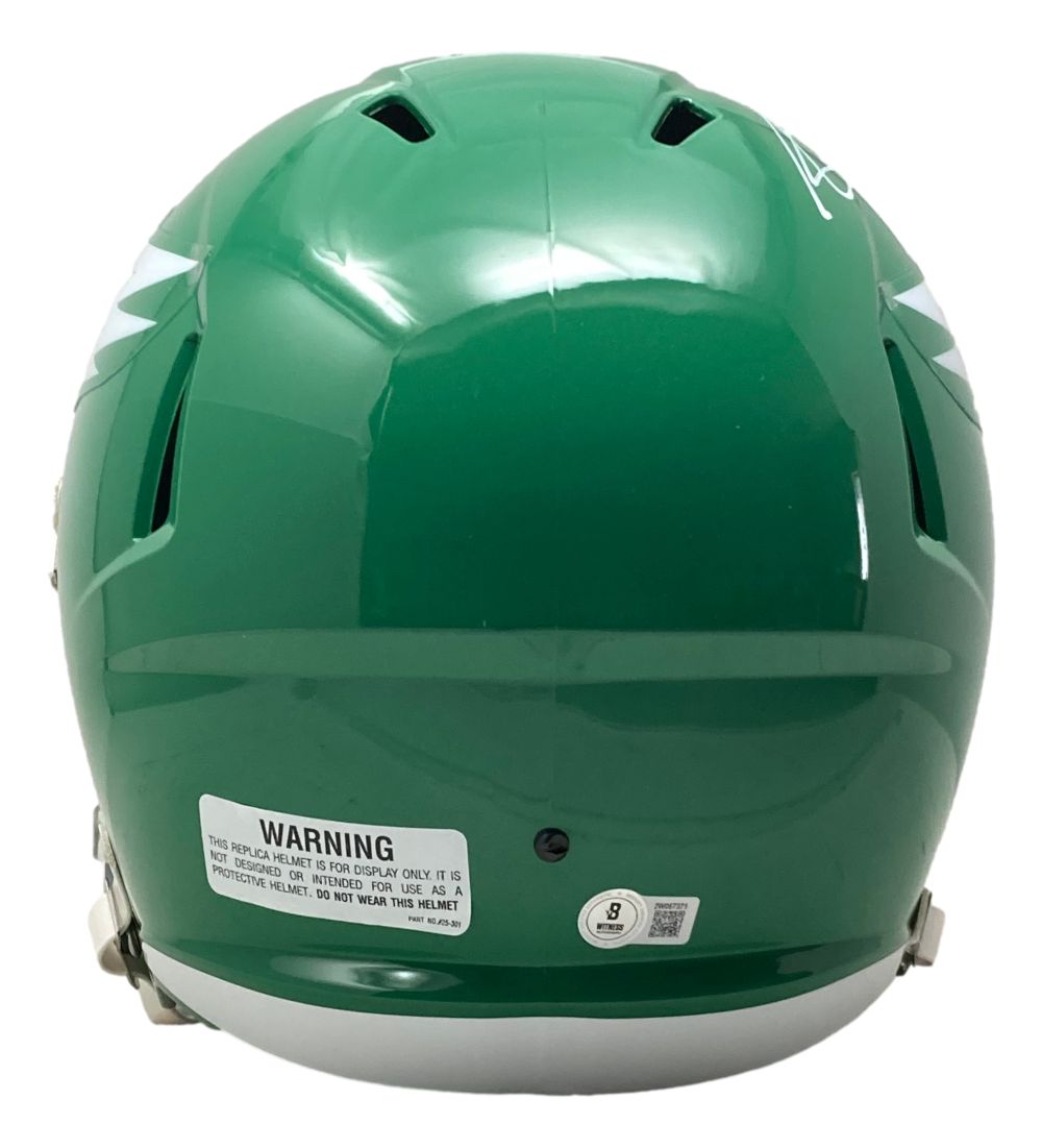 AJ Brown Signed Eagles FS Kelly Green Replica Helmet BAS w/ Super Bowl 59 LIX Case