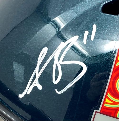 AJ Brown Signed Eagles FS Super Bowl 59 Replica Speed Helmet BAS w/ Case