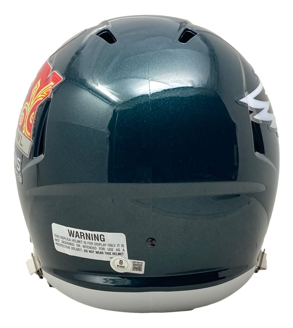 AJ Brown Signed Eagles FS Super Bowl 59 Replica Speed Helmet BAS w/ Case