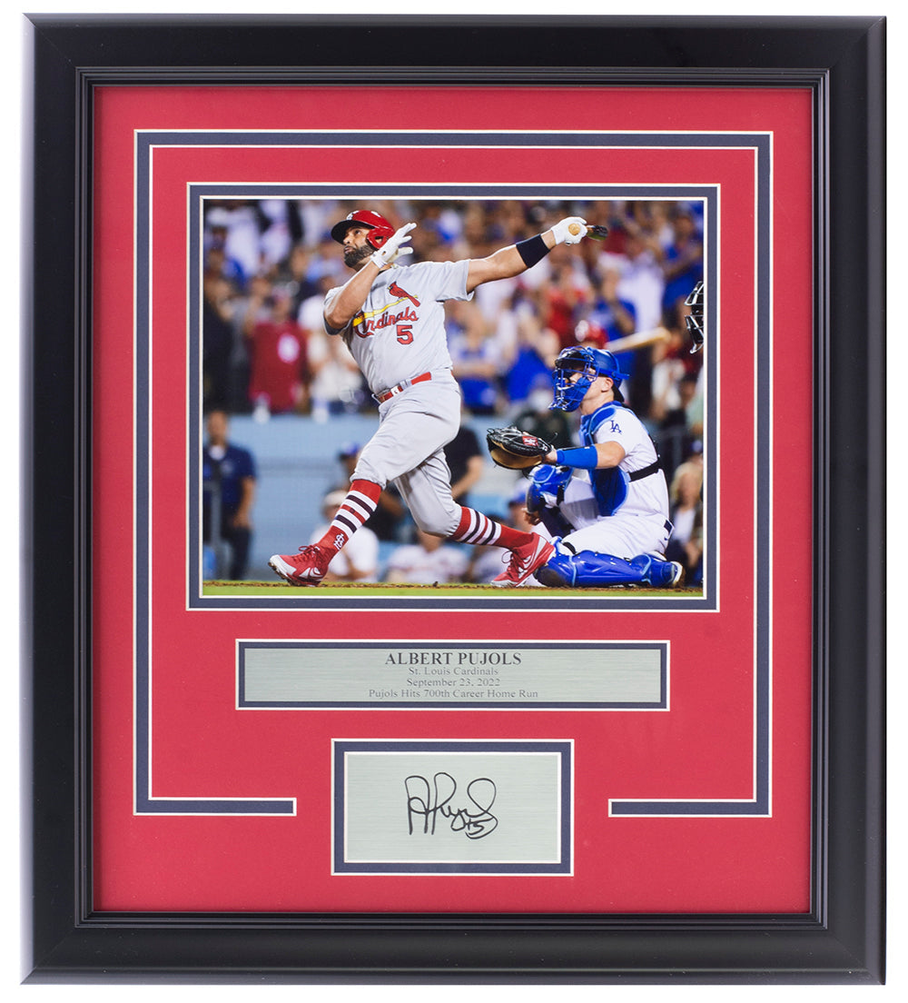 Albert Pujols Framed 8x10 St. Louis Cardinals Photo w/ Laser Engraved Signature