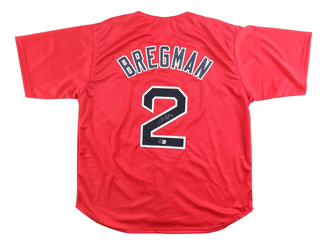 Alex Bregman Boston Signed Red Baseball Jersey BAS