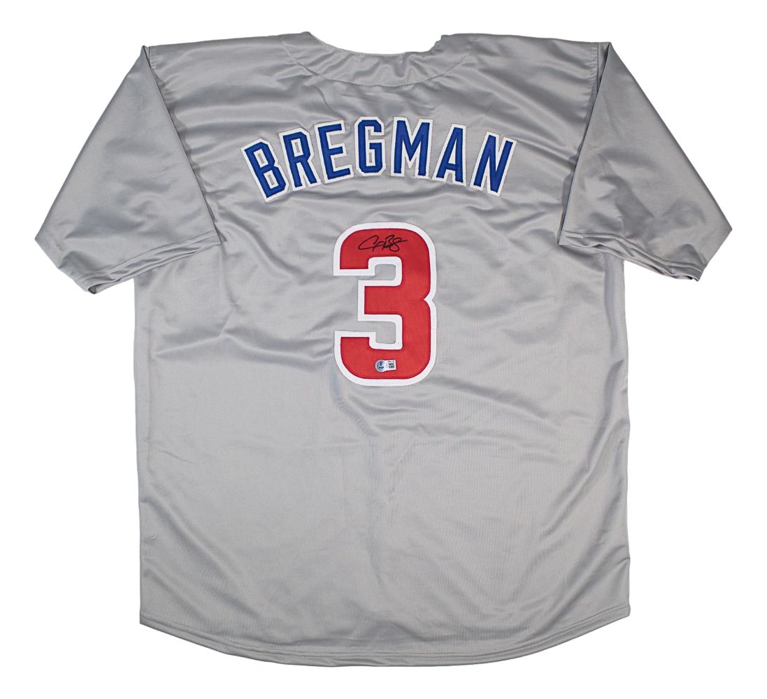 Alex Bregman Chicago Signed Gray Baseball Jersey BAS