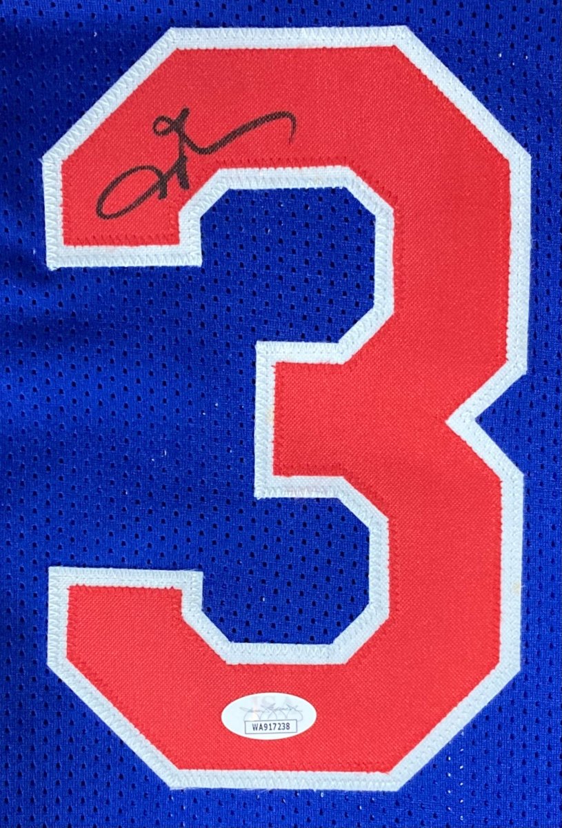 Allen Iverson Signed Custom Blue Pro - Style Basketball Jersey JSA ITP - Sports Integrity