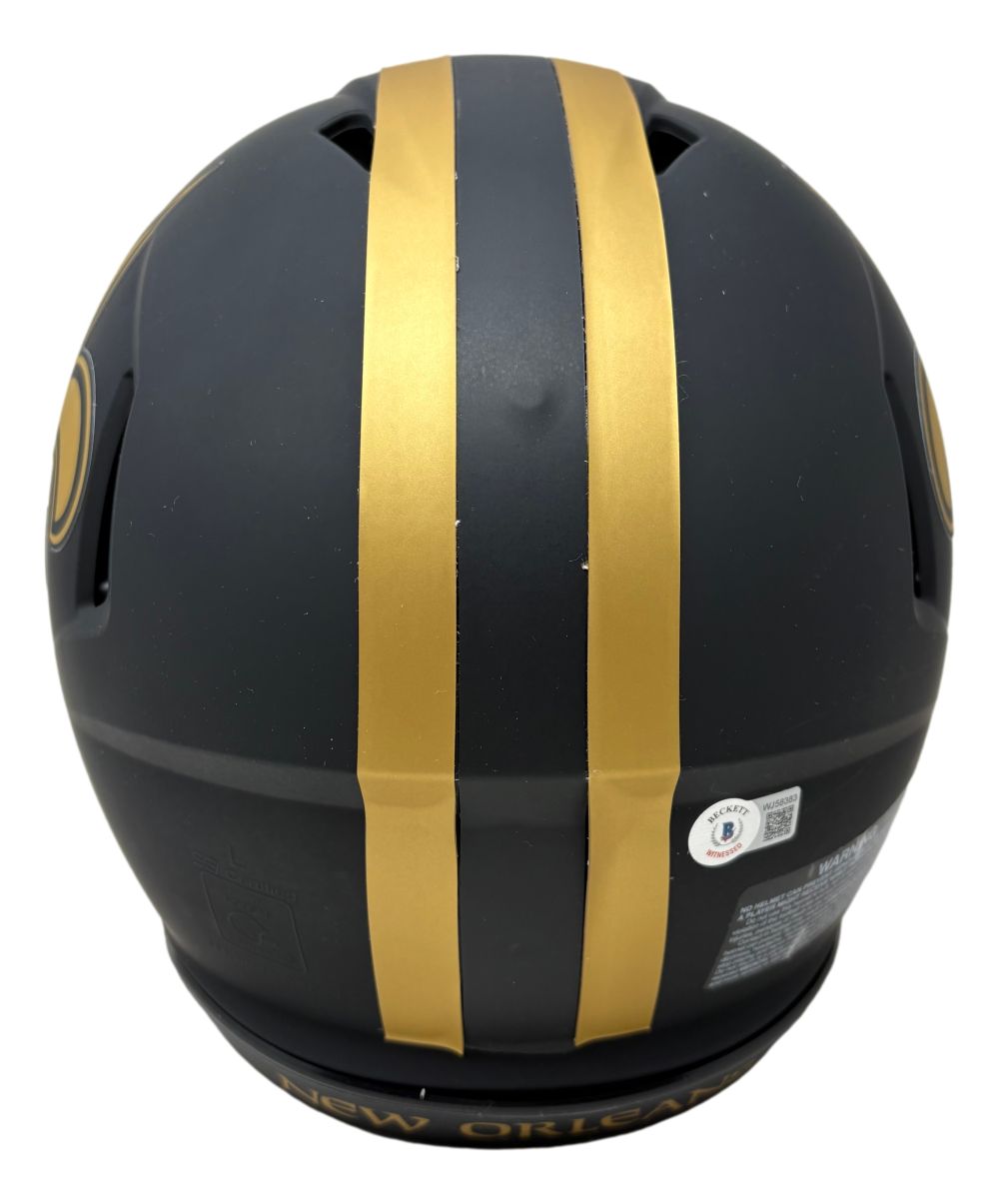 Alvin Kamara Signed Saints FS Eclipse Authentic Speed Helmet 6 TDs 12/25/20 BAS