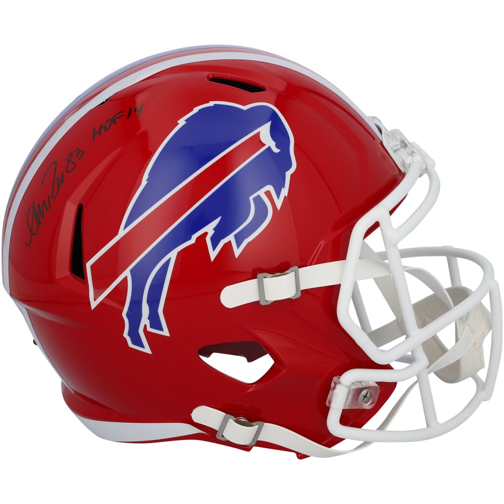 Andre Reed Autographed/Inscribed "HOF 14" Buffalo Bills 1987-01 Throwback Speed Full Size Helmet Fanatics
