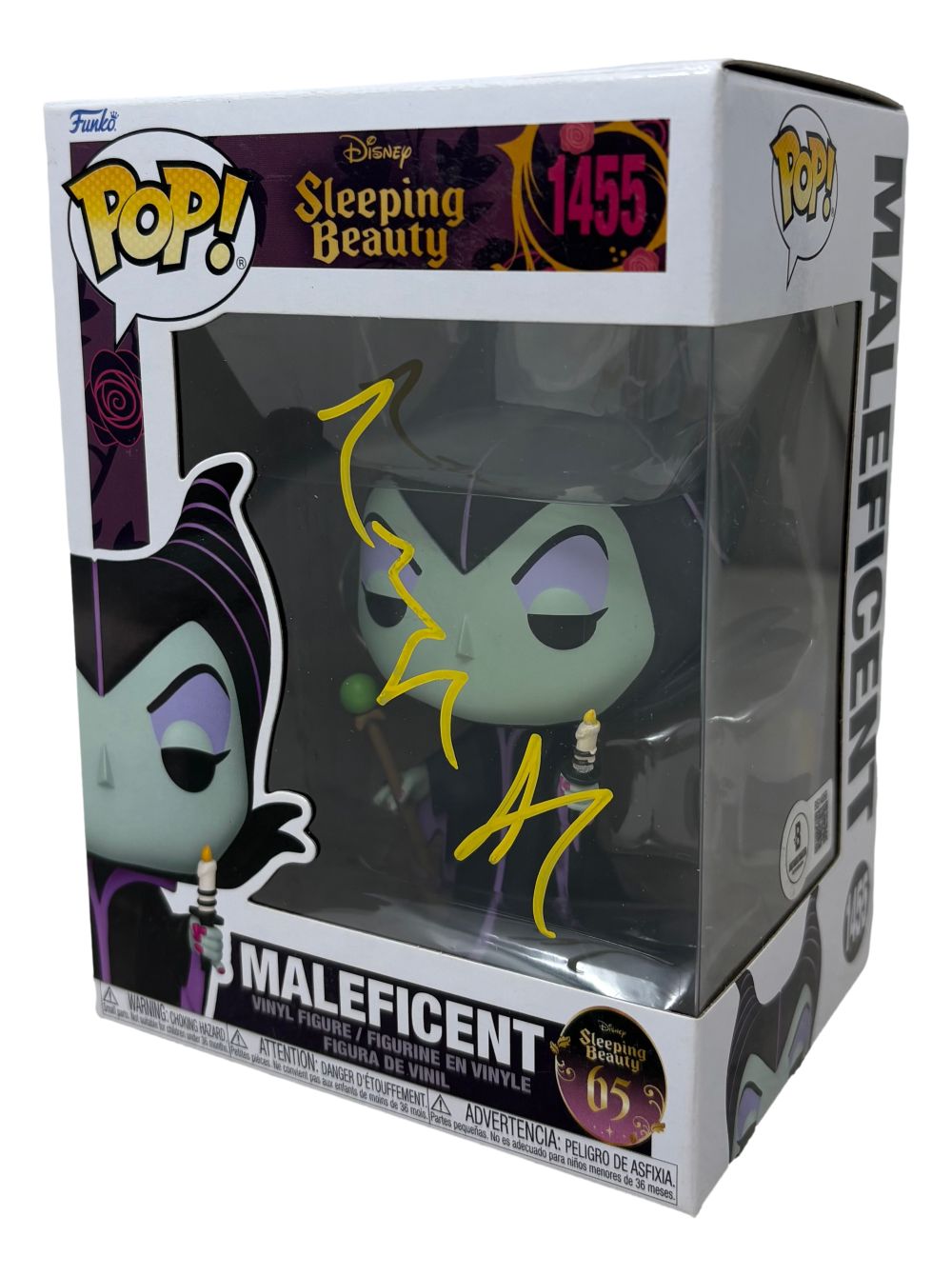 Angelina Jolie Signed Sleeping Beauty Maleficent Funko Pop #1455 BAS