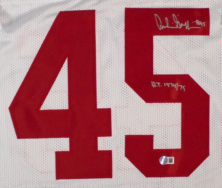 Archie Griffin Ohio State Signed White Football Jersey HT 1974/75 BAS