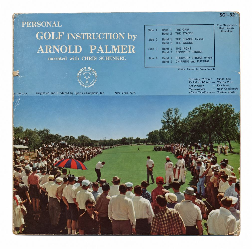 Arnold Palmer Signed Personal Golf Instructions 2-LP Record Cover JSA Hologram