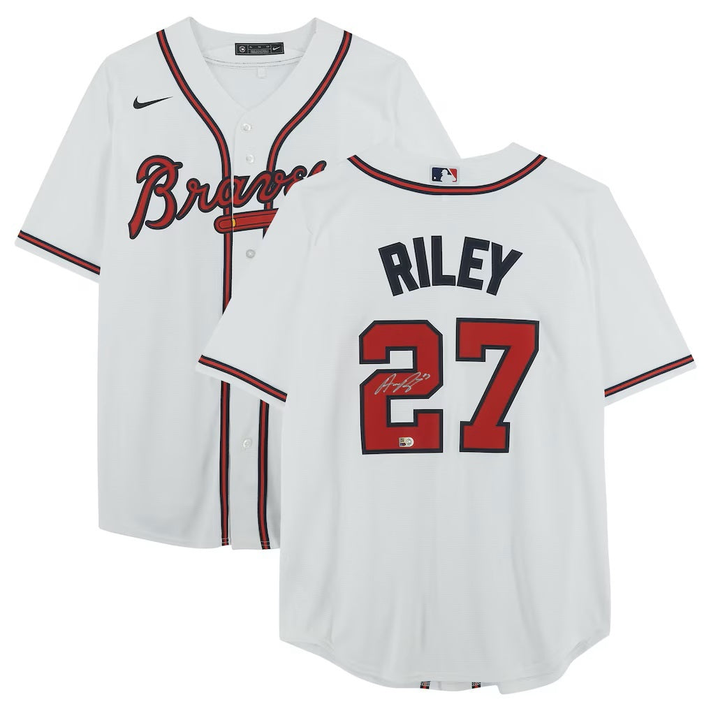 Austin Riley Signed Atlanta Braves Nike Replica Baseball Jersey Fanatics