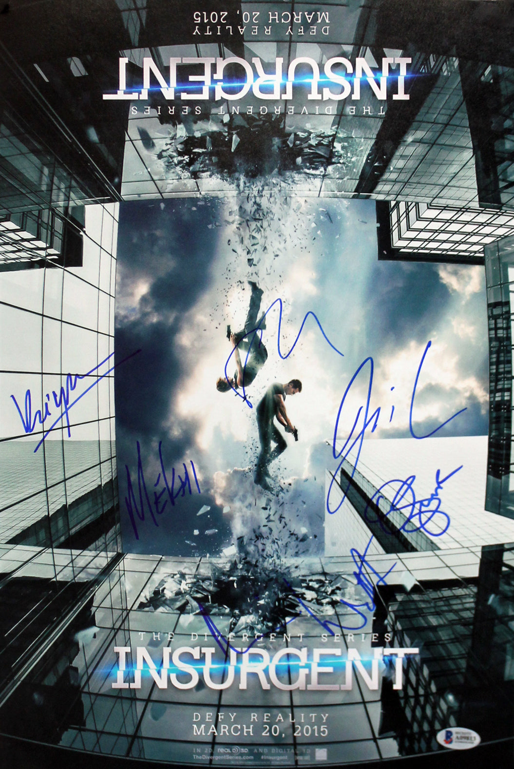 Divergent (6) Watts, Phifer, Courtney, Spencer Signed 12x18 Photo BAS #A09813