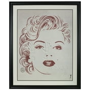 Marilyn Monroe Strong Framed 29x33 Lithograph Signed by Brett Livingstone Artist - Sports Integrity