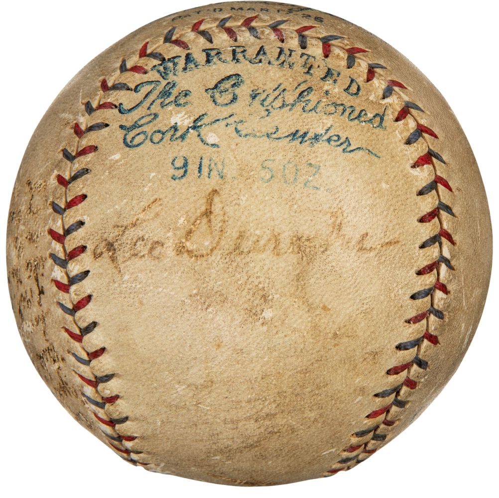 Babe Ruth New York Yankees Signed 1928 1st Home Run Baseball PSA+BAS