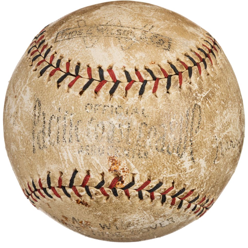 Babe Ruth Lou Gehrig Rogers Yankees Signed Pacific League Baseball PSA+BAS LOA