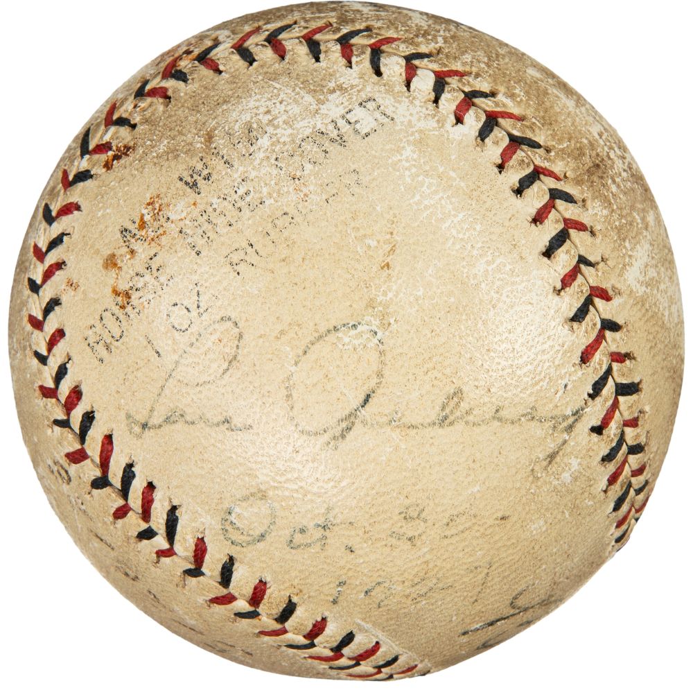 Babe Ruth Lou Gehrig Rogers Yankees Signed Pacific League Baseball PSA+BAS LOA