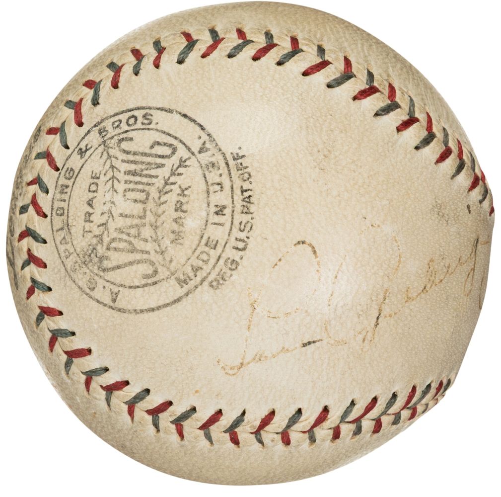 Babe Ruth Lou Gehrig New York Yankees Signed Spalding Baseball PSA AE07175