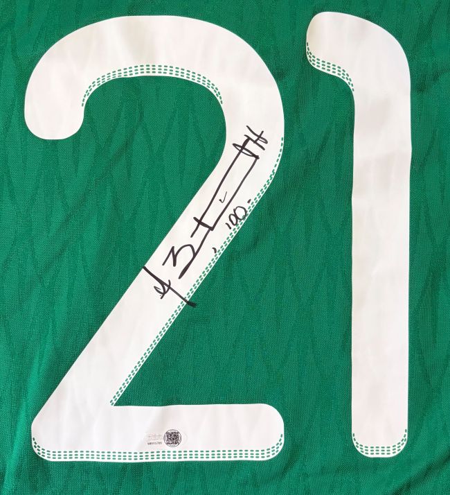 Adolfo Bautista Signed Mexico Adidas Soccer Jersey JSA QR