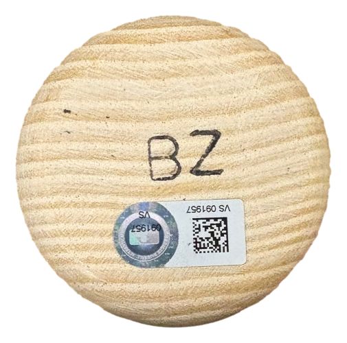 Ben Zobrist Cubs Signed Tan Trinity BZ165 Player Model Bat 2016 WS MVP MLB