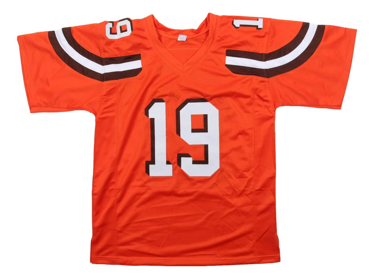 Bernie Kosar Cleveland Signed Orange Football Jersey JSA QR Hologram