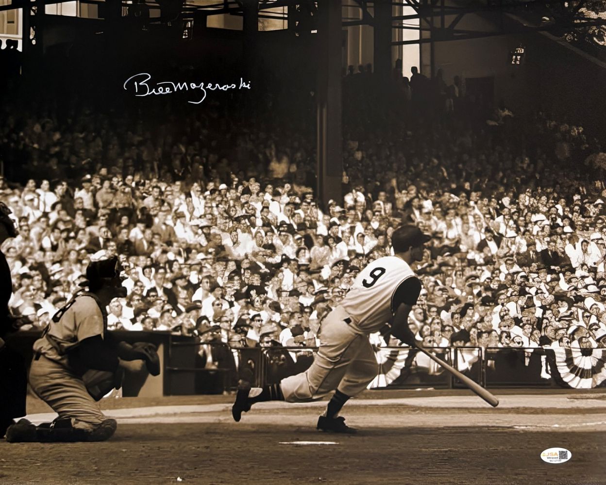 Bill Mazeroski Signed 16x20 Pittsburgh Pirates Photo JSA QR Hologram