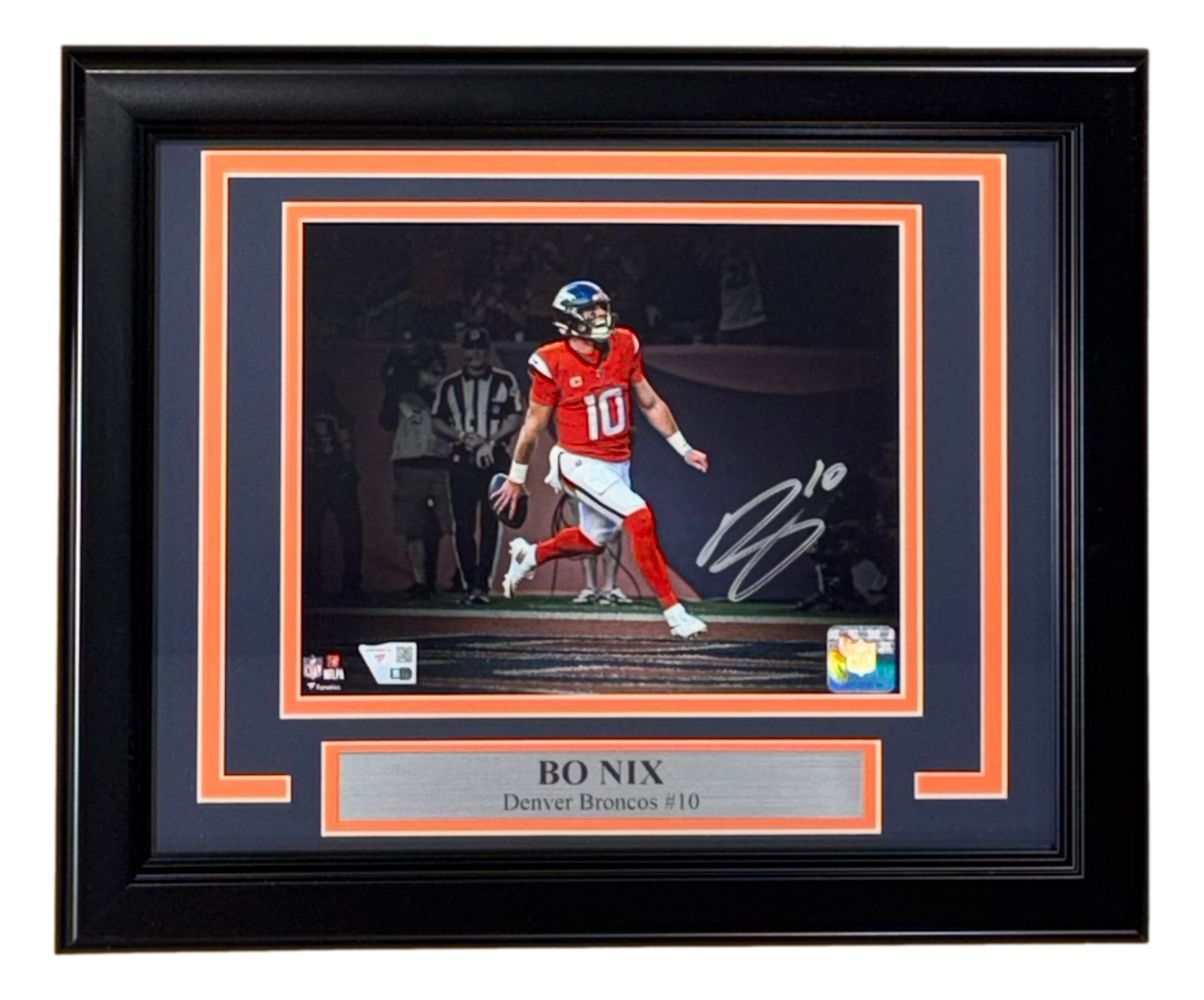 Bo Nix Signed Framed 8x10 Denver Broncos Photo Fanatics