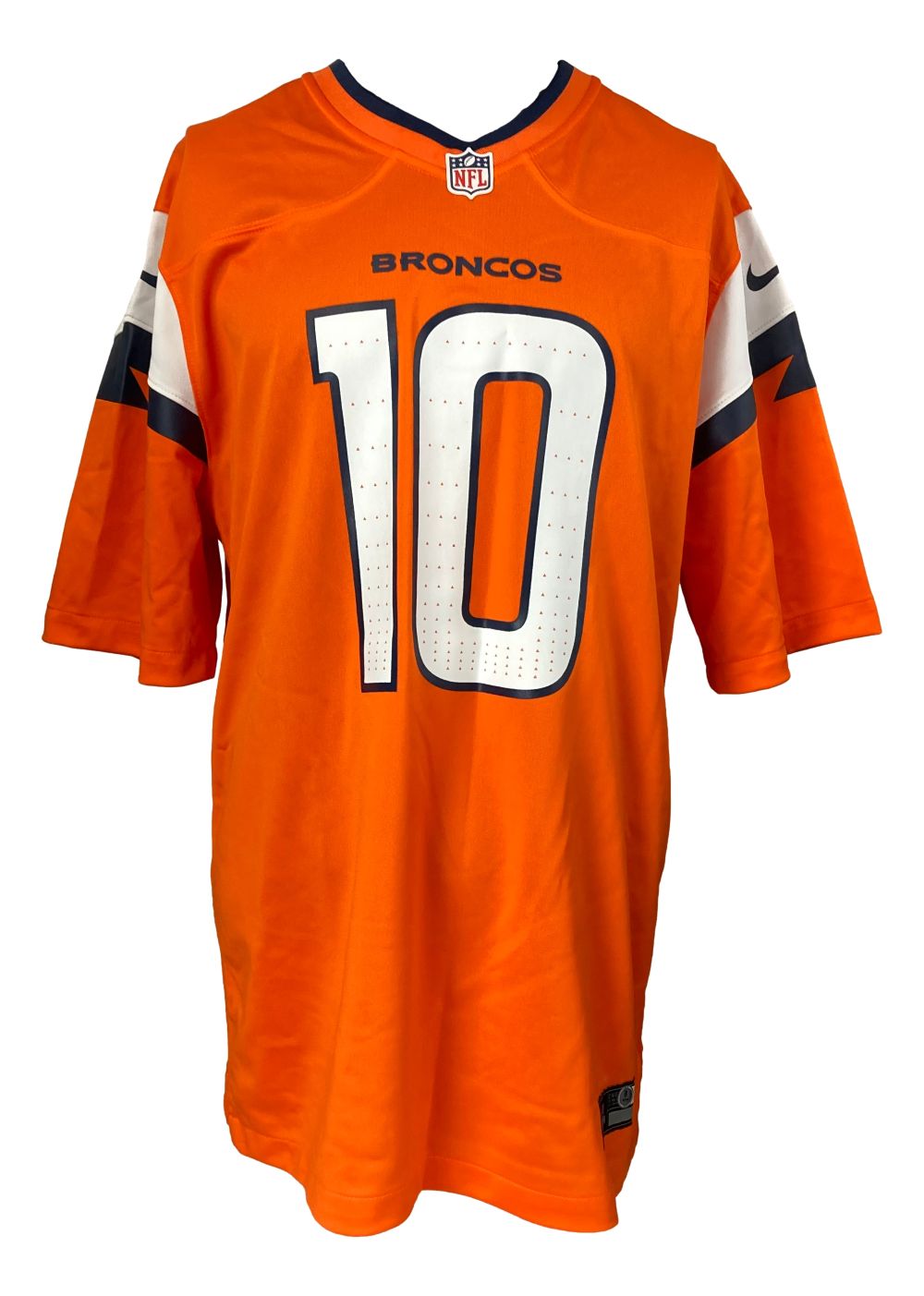 Bo Nix Signed Denver Broncos Orange Nike Game Replica Jersey BAS