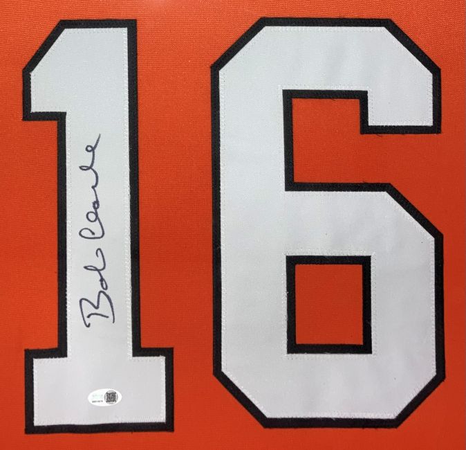 Bob Clarke Philadelphia Signed Framed Orange Hockey Jersey JSA QR Hologram