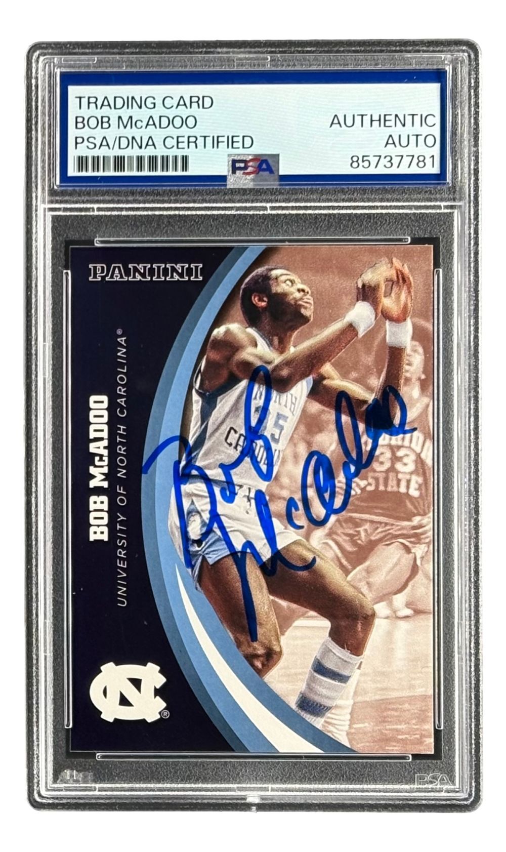 Bob McAdoo Signed 2016 Panini #16 North Carolina Trading Card PSA/DNA