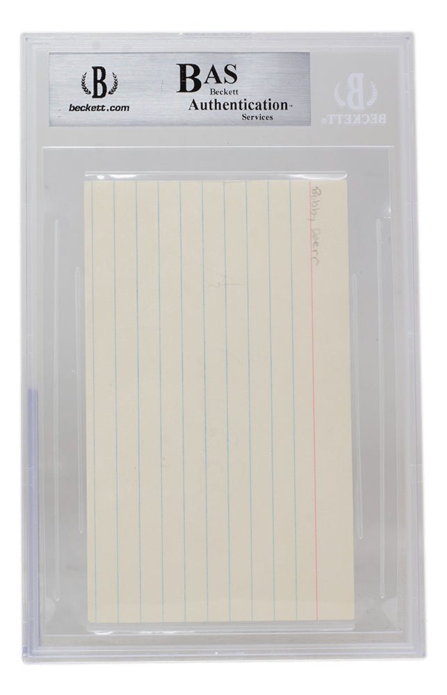 Bobby Doerr Signed Slabbed Boston Red Sox Index Card BAS - Sports Integrity