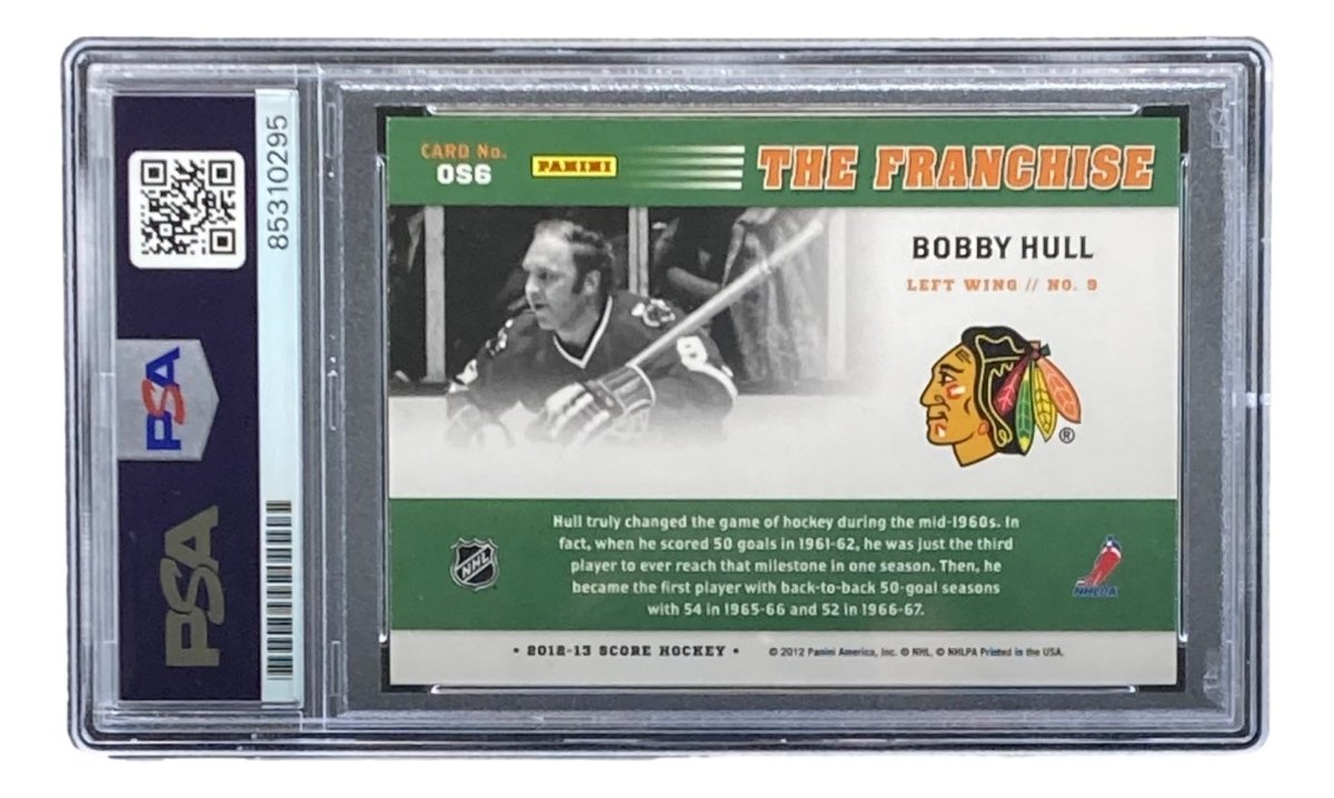 Bobby Hull Signed 2012 Score #OS6 Chicago Blackhawks Trading Card PSA - Sports Integrity