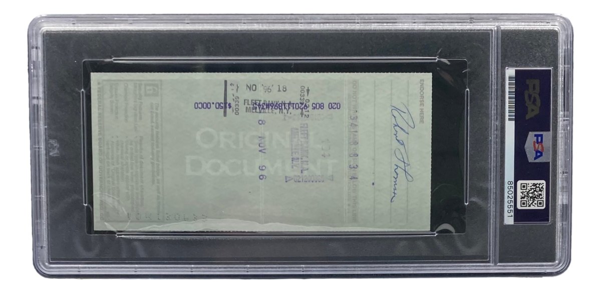 Bobby Thomson New York Giants Signed Bank Check PSA/DNA 85025551 - Sports Integrity