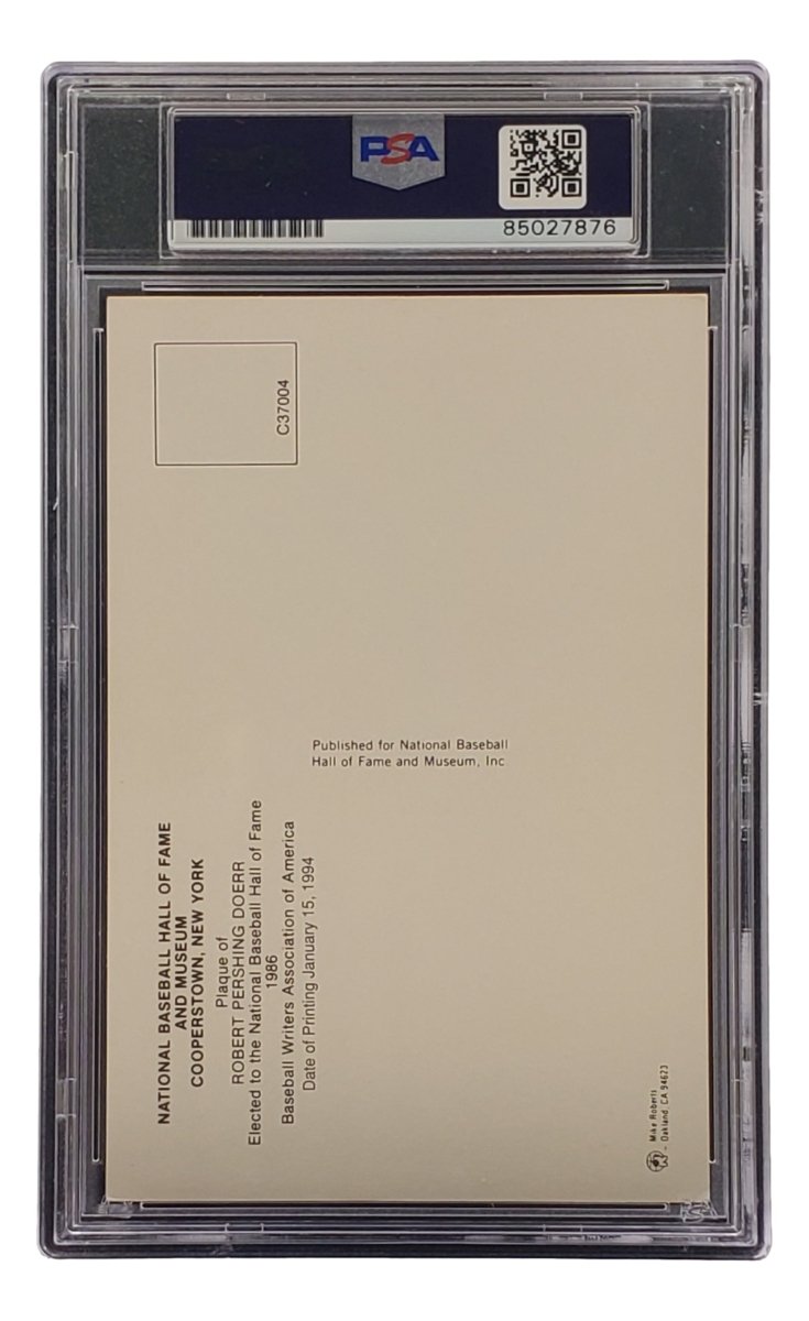 Bobby Doerr Signed 4x6 Boston Red Sox HOF Plaque Card PSA/DNA 85027876 - Sports Integrity