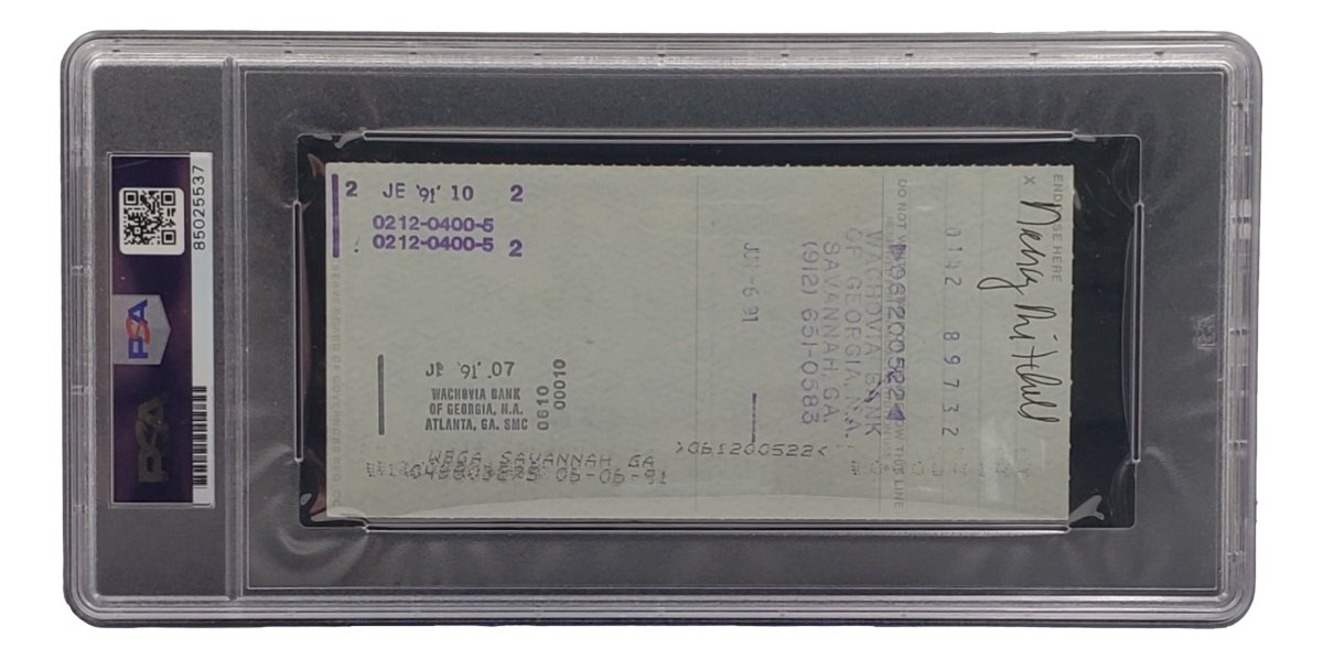 Bobby Thomson New York Giants Signed Bank Check PSA/DNA 85025537 - Sports Integrity