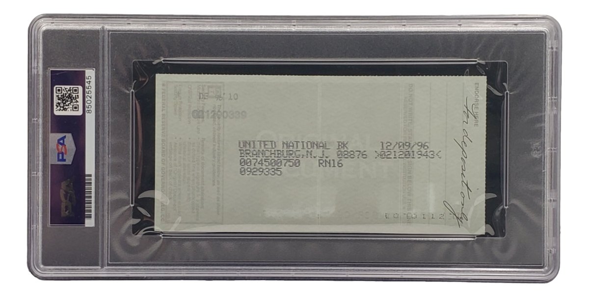 Bobby Thomson New York Giants Signed Bank Check PSA/DNA 85025545 - Sports Integrity