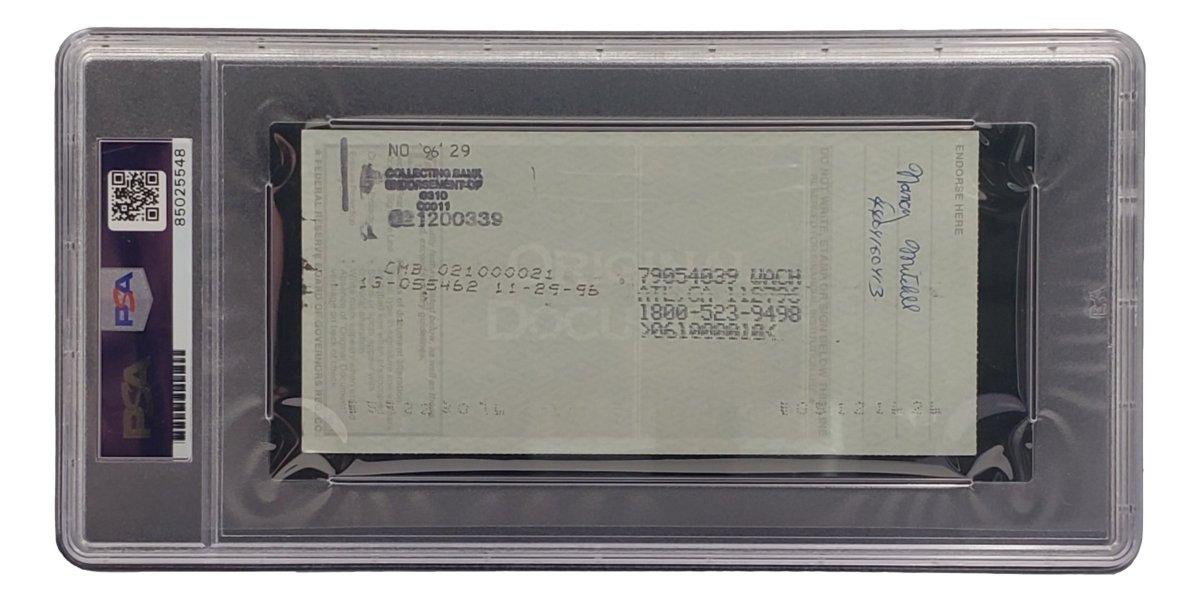 Bobby Thomson New York Giants Signed Bank Check PSA/DNA 85025548 - Sports Integrity