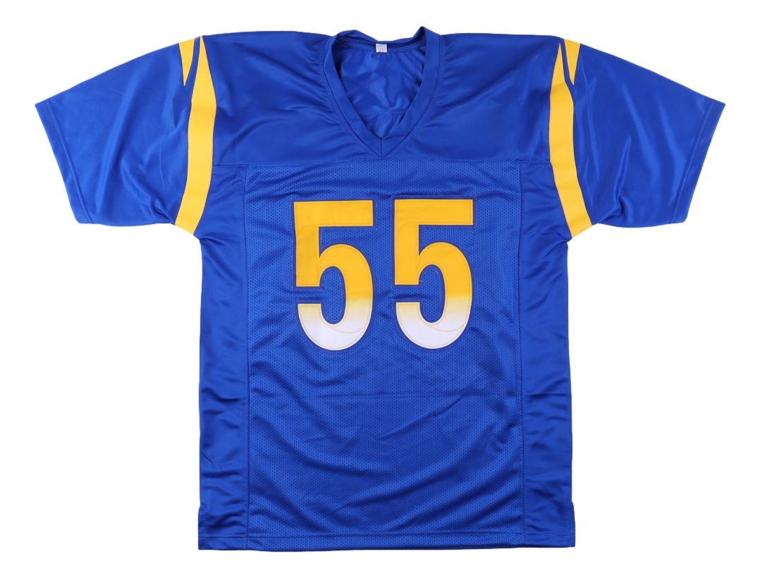 Braden Fiske Los Angeles Signed Blue Football Jersey JSA ITP