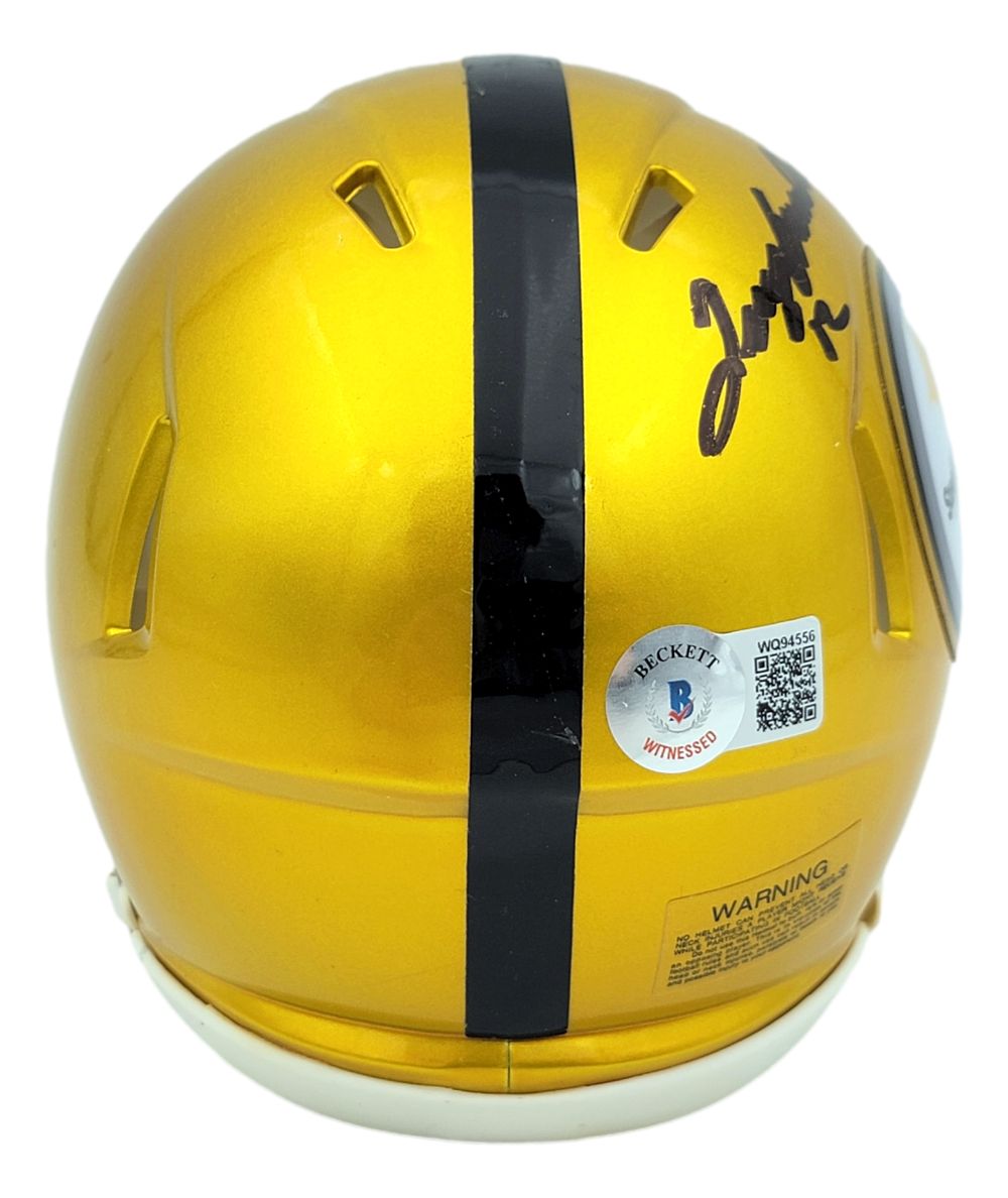 Terry Bradshaw Signed Pittsburgh Steelers Flash Mini Speed Helmet BAS