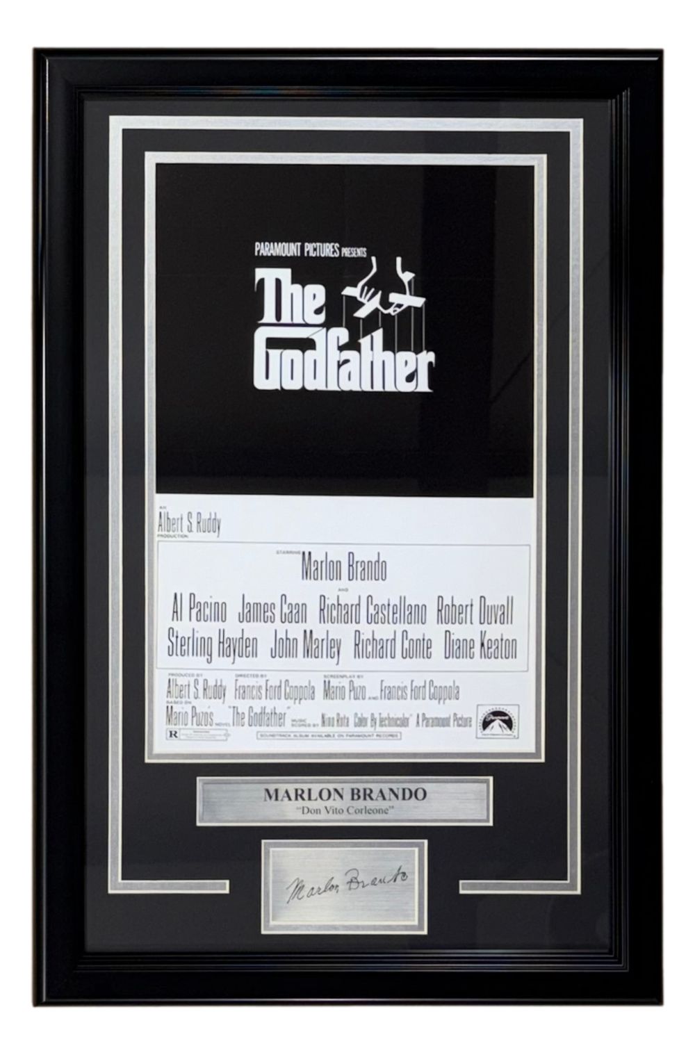 Marlon Brando Framed 11x17 The Godfather Photo w/ Laser Engraved Signature