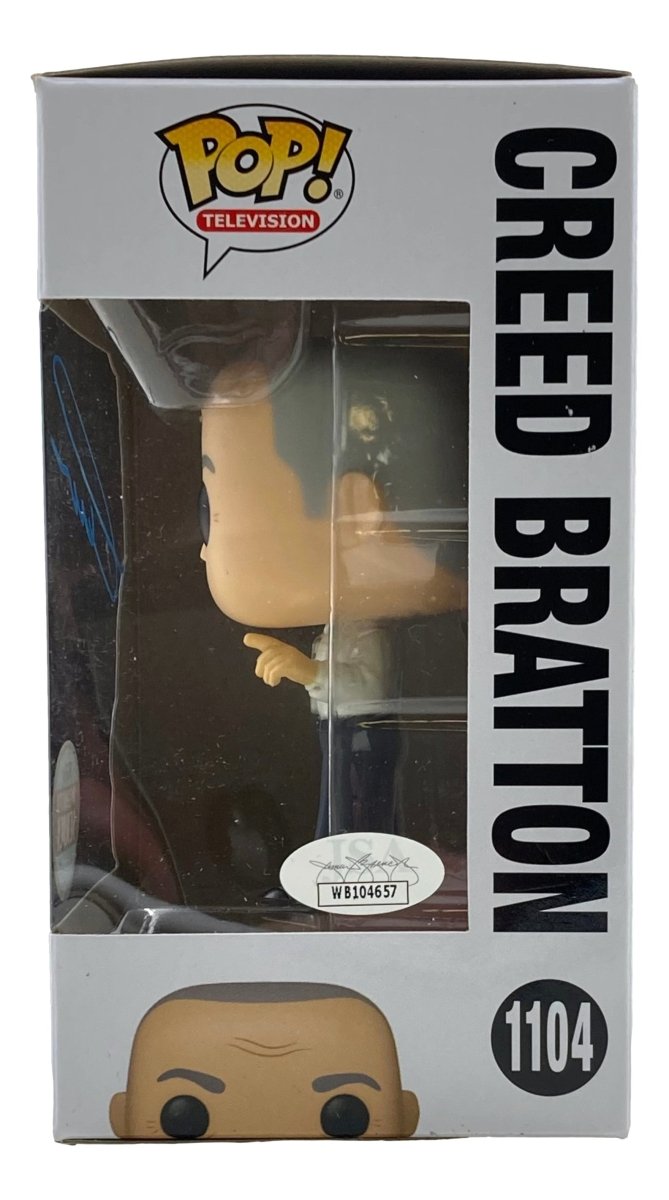 Creed Bratton Signed In Blue The Office Funko Pop #1104 JSA ITP - Sports Integrity